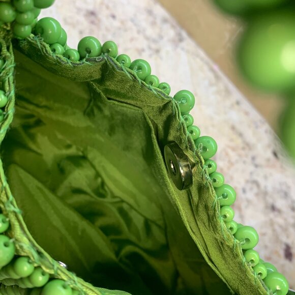 TIK TOK Viral Beaded Green Evening Bag NWT - Picture 5 of 7